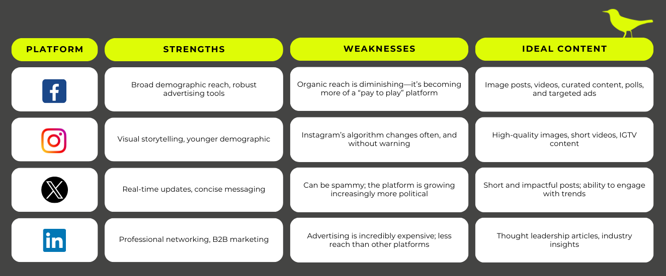 social media platfdrms compared